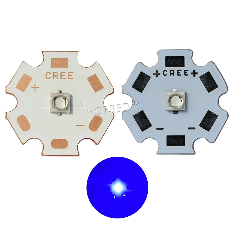 1 Вт 3 5 Светодиодный лампа высокой мощности Королевского синего цвета 450 нм чип Cree