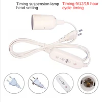 timing switch pendant with wire lamp holder e27 screw lamp holder european regulation and american regulation time power cord