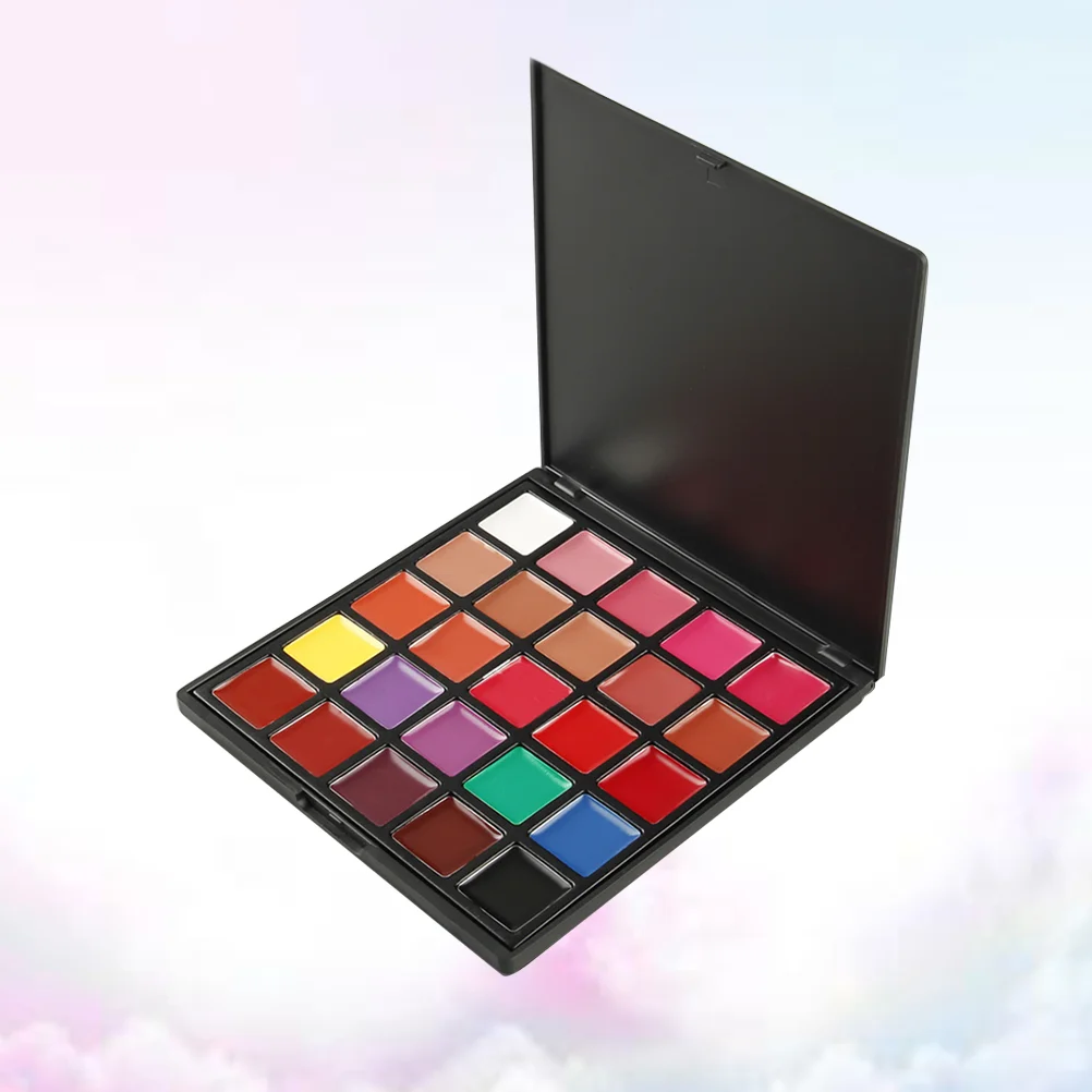 

25 Colors Lip Gloss Lipstick Plate Makeup Kit Lasting Moisturizer Beauty Tool for Women Girls Ladies Lipsticks