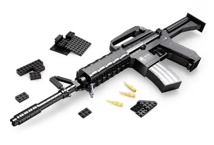Новинка 22607 524 шт. классическое оружие для штурмовой винтовки M16 1:1 реалистичная