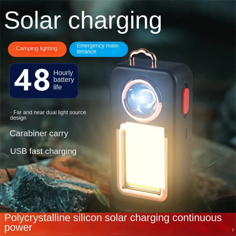 

1200LM Solar Work Light Camping Lantern Rechargeable Outdoor Lamp Powerful Emergency Magnetic Flood Light Fishing With 5V USB