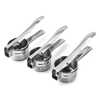 stainless steel potato rice mill for fruits vegetables yams pumpkins hand masher 3 interchangeable discs