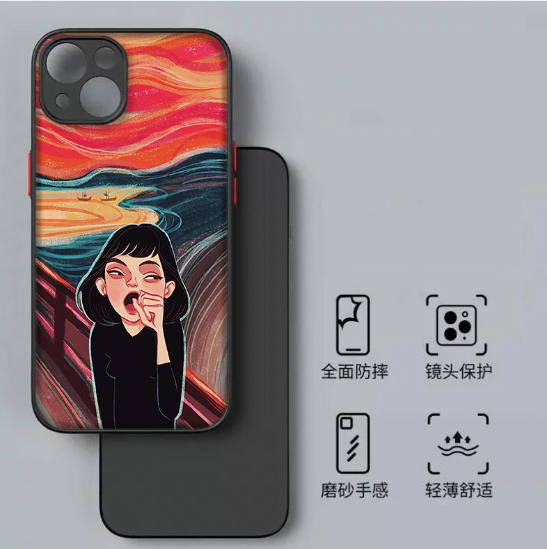 239Z Scream Canvas тьмяная полировка защитный объектив мягкий чехол для iPhone 15 14 Plus 13 12 11 X XS