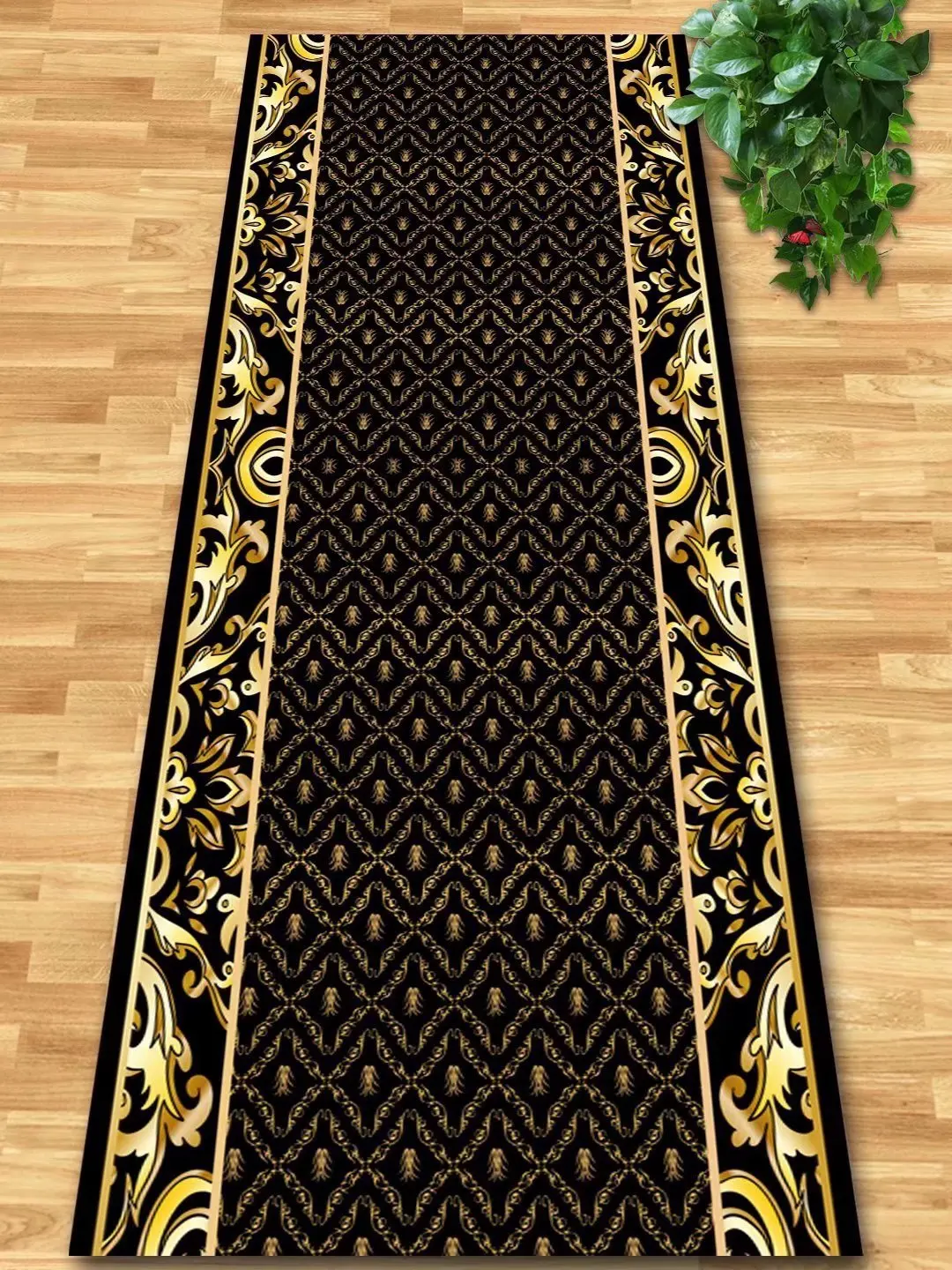 

Красный длинный безворсовой ковёр Bedsdie