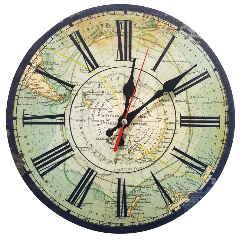 Wall Vintage Restaurant Art Silent Kitchen Aesthetic Creative Wall Digital Clock Japanese Simple Decor