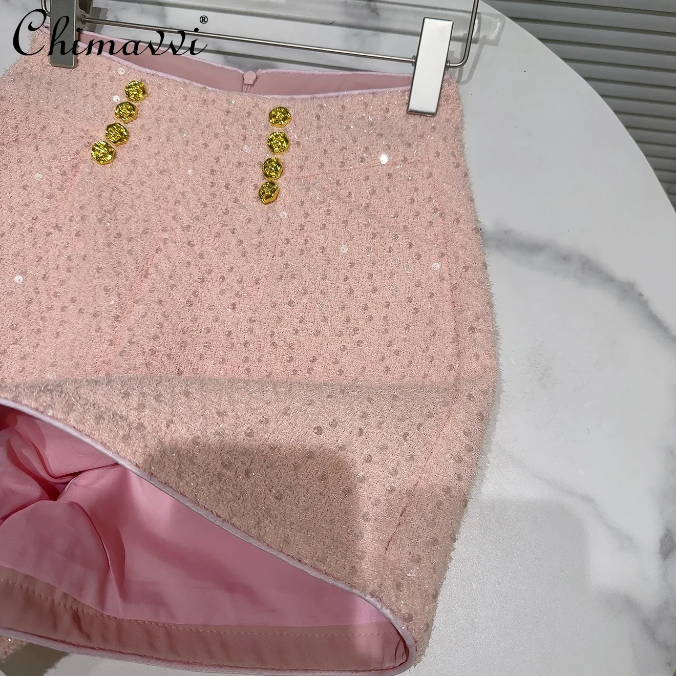 Новые зимние модные двубортные шорты с металлической пряжкой яркие шелковые