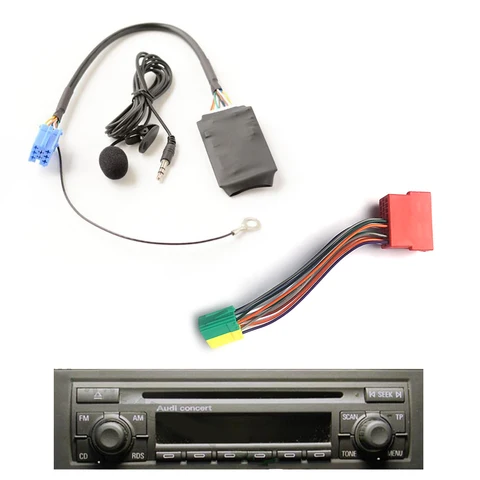 Автомобильный микрофон Bluetooth 5,0 AUX гарнитура 8 Pin адаптер A2DP музыкальный аудио кабель для Audi A3 8L 8 P A4 A6 4B A8 для VW B5 B6 B7