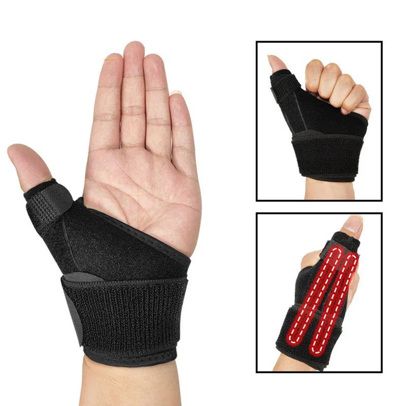 

1PC Finger Fixed Splint Thumb Guard Wrist Sports Tendon Sheath Strap Compression Spring Sports Protective Gear