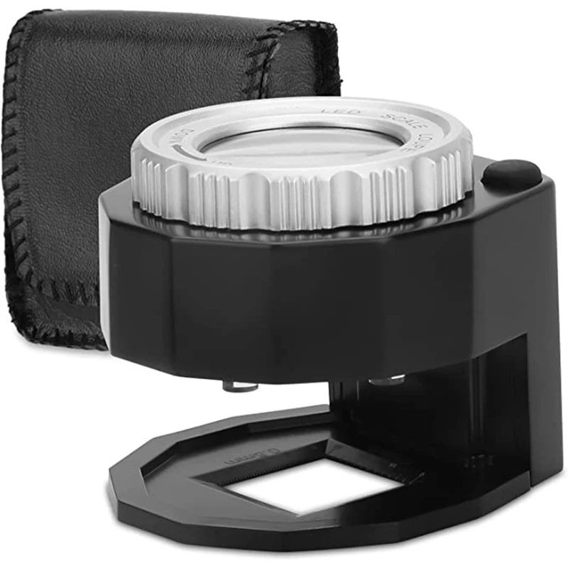 

Spot Goods 30X Jewelers Loupe, With White LED Light And Purple Light With Optical Glass Lens&Scale For Gems, Jewelry, Textile,Co