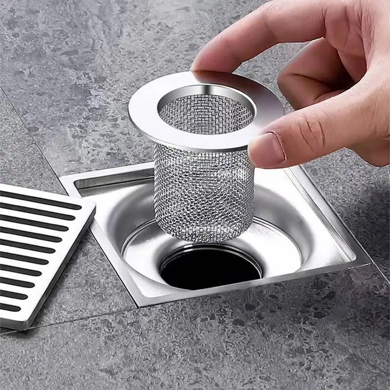 

1Pc Multifunctional Stainless Steel Floor Drain Filter Mesh Sink Anti-clog Filter Drainer Bathtub Stopper Bathroom Kitchen