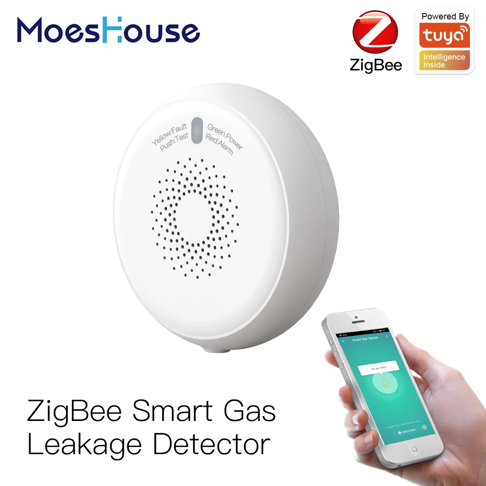 

Смарт ZigBee Детектор Утечки Газа горючих Сенсор Tuya Smart домашняя система охранной сигнализации приложение Smart Life Tuya Управление 2MQTT настройки