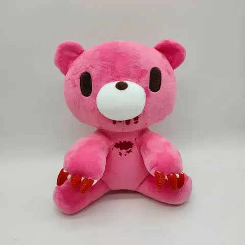 24 см мрачный медведь, плюшевая игрушка, кровавый розовый медведь, плюшевая кукла, животное, плюшевый мишка для детей, подарок на день рождения и Рождество