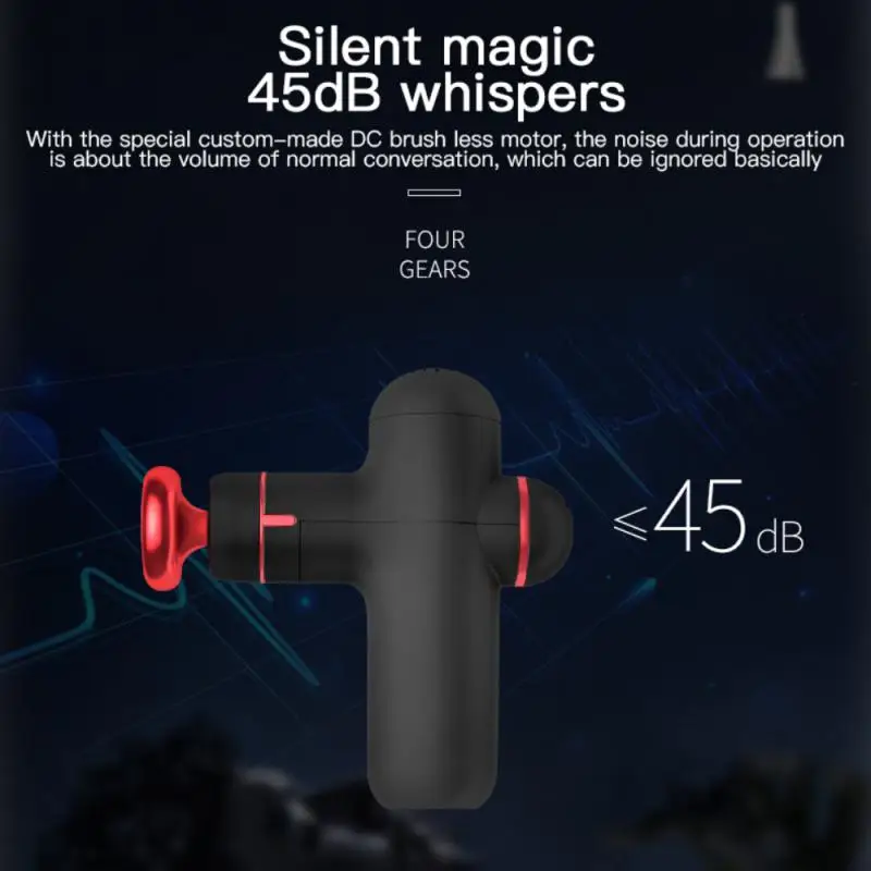 

Mini Portable Massage Gun Percussion Massager Tissue Muscle Vibrating Relaxing Muscle Body Pain Relief Fitness Equipment