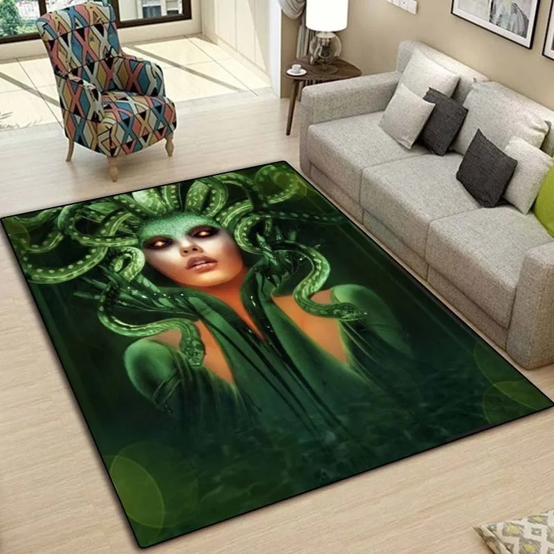 

Medusa Ancient Greek Mythology Gorgon Mystery Print Carpet Bedroom Living Room Office Decoration Gift For Friends And Family