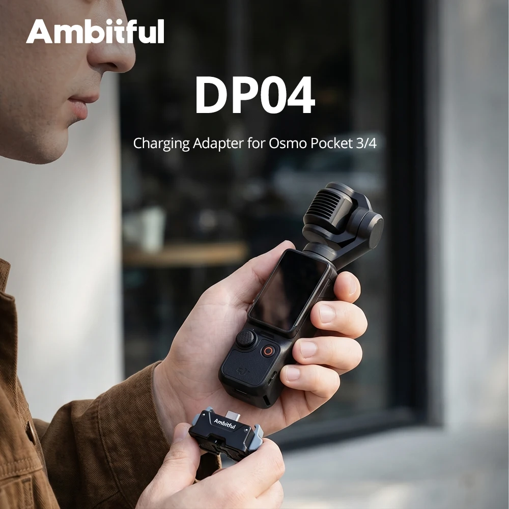 Фото Адаптер для зарядки Ambiful DP04 USB, портативный аксессуар для ручного стабилизатора камеры DJI Osmo Pocket 3/4 №2
