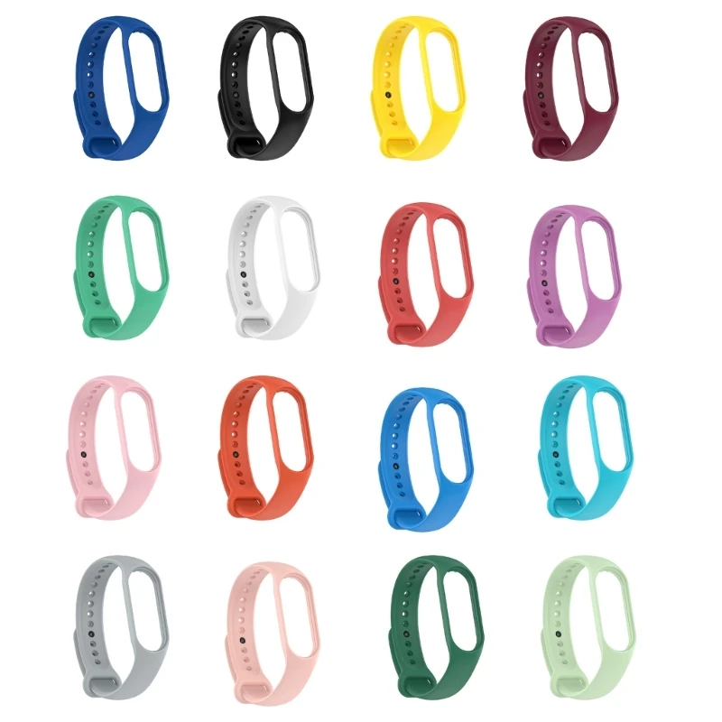 

Подходит для смарт-часов Mi Band 7 Водонепроницаемый Прочный регулируемый спортивный браслет с защитой от пота удобный мягкий ремешок