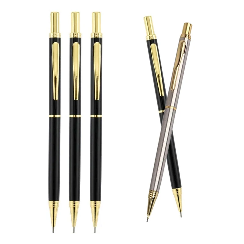 0.5mm Lead Gold Silver Pen Holder Art Design Sketch Painting Pencil Korean School Stationery