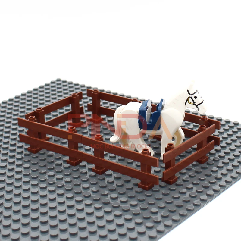 MOC 20 шт. головоломка частицы 6079 забор 1x8x2 2/3 блоки комплект фермерские животные