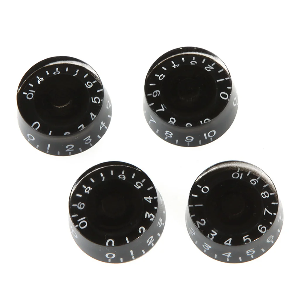 

Knobs Guitar Volume Tone Knob Screwelectric Control Dome Hat Black Bass