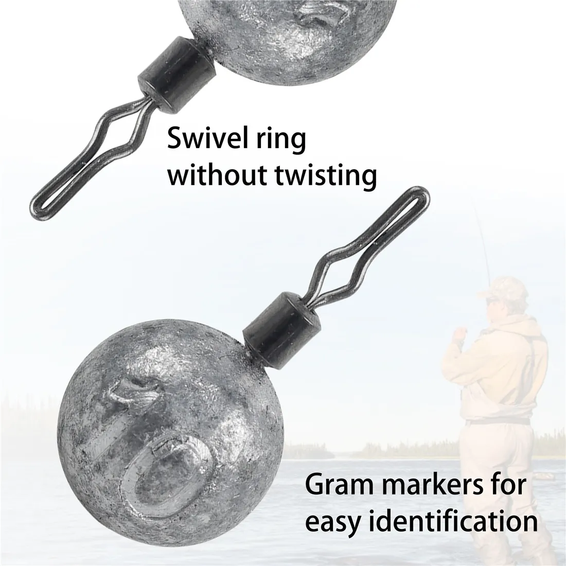 50 шт. рыболовные грузила для ловли карпа