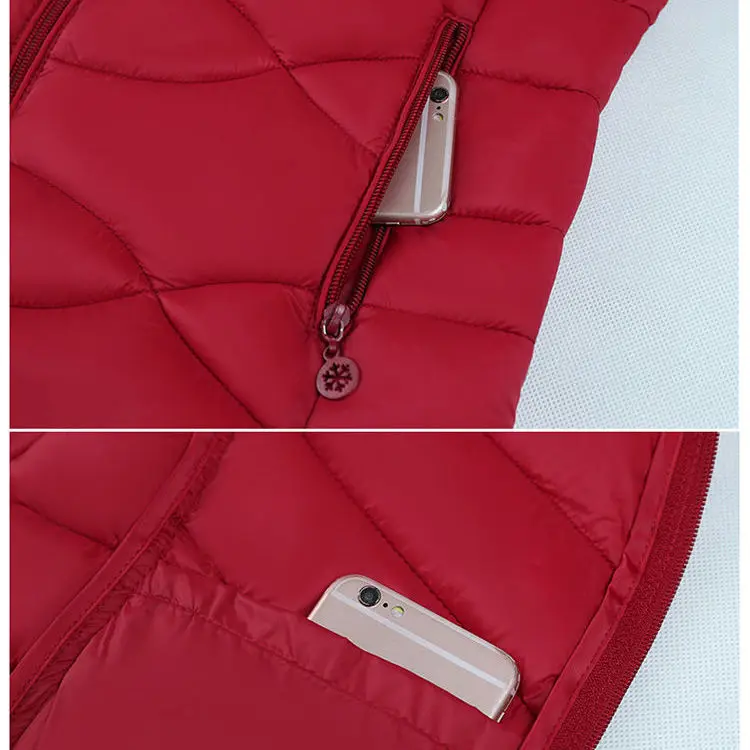 Women Jacket Parka Ultra-light Thin Down Cotton Coat 2022 Autumn Winter Slim Zipper Hooded Warm Women's Outerwear Clothing