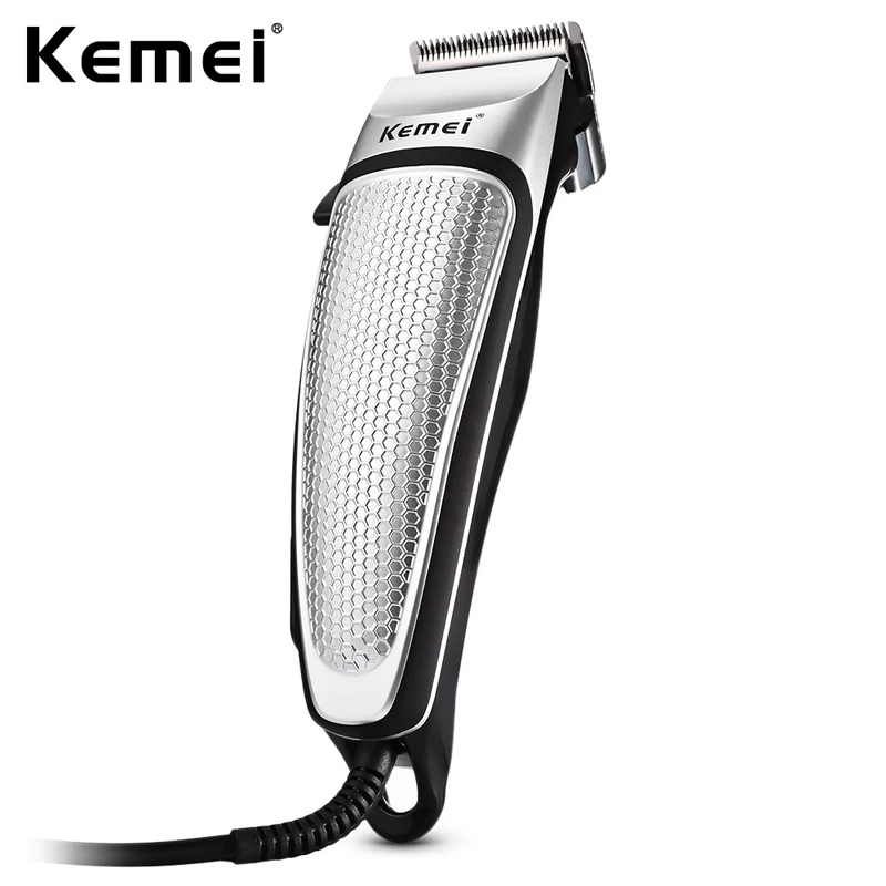 

Hair Trimming Machine For Kemei Barber Shop Carbon Steel Cutter Head With 4 Limit Combs Low Noise Electric Hair Clipper 42D