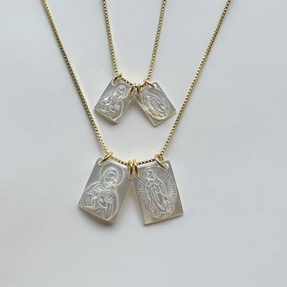 Продвижение! Ожерелье с натуральным жемчугом Материнского Чертога Иисуса в форме Сердца, размеры 8х11 мм и 12х16 мм.