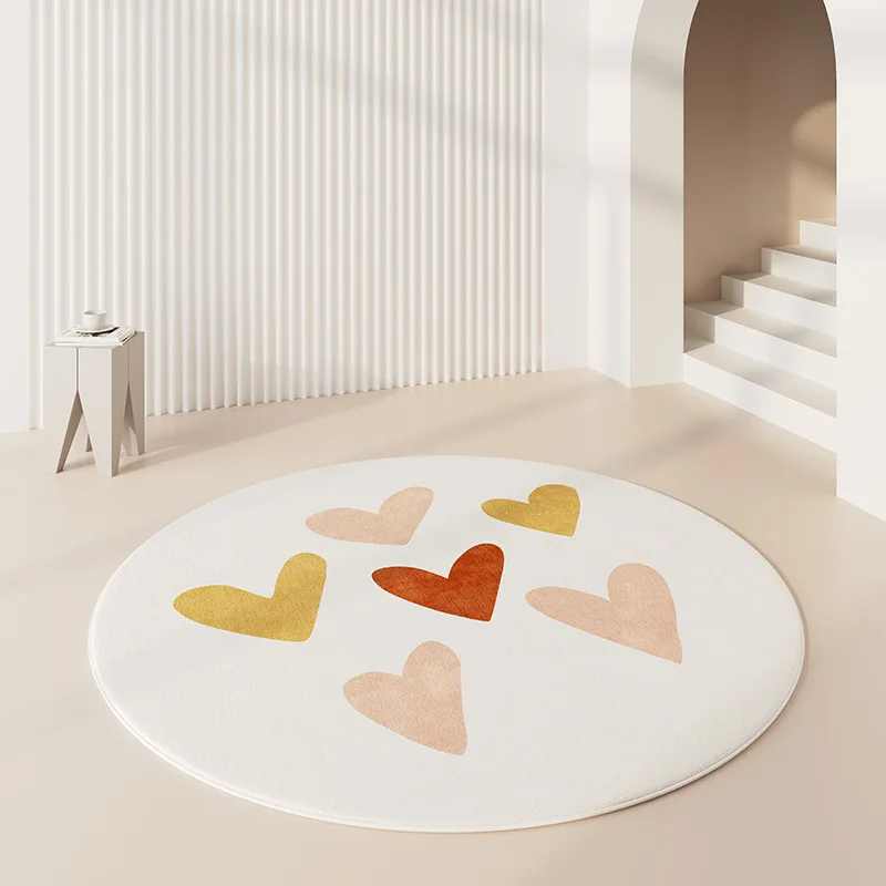 

Simple Japanese Round Carpet Living Room Sofa Coffee Table Mat Bedroom Girl Decoration Cloakroom Dresser Floor Mat Anti Slip Rug