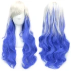 Длинные вьющиеся волосы Soowee 70 см, розовые, синие, зеленые цветные синтетические волосы, вечерние парики для косплея