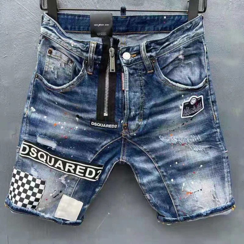 

2021 новый стиль Dsquared2 тонкие рваные джинсовые шорты 2025