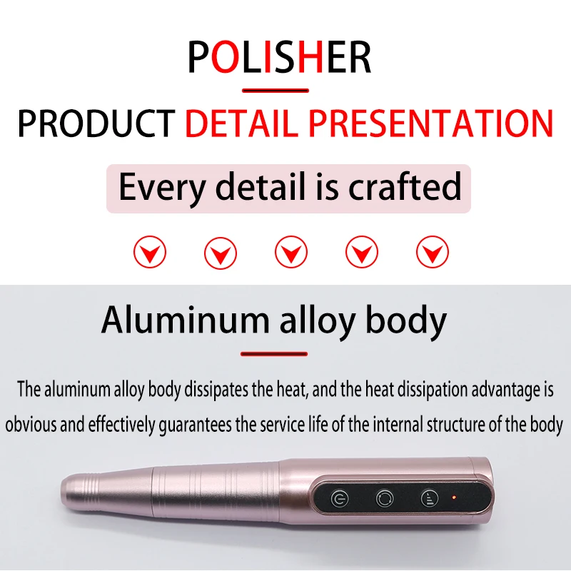 Машинка для маникюра DDQ Электрическая аккумуляторная 35000 об./мин.