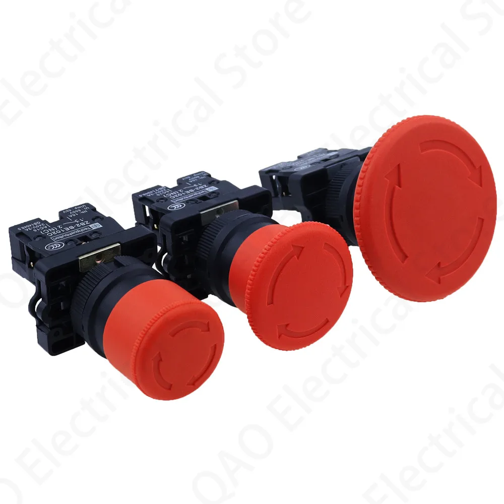22 мм, переключатель для аварийной остановки, цвет красный, NC XB2-ES542, переключатель электрического стартера, 600 В/10 А