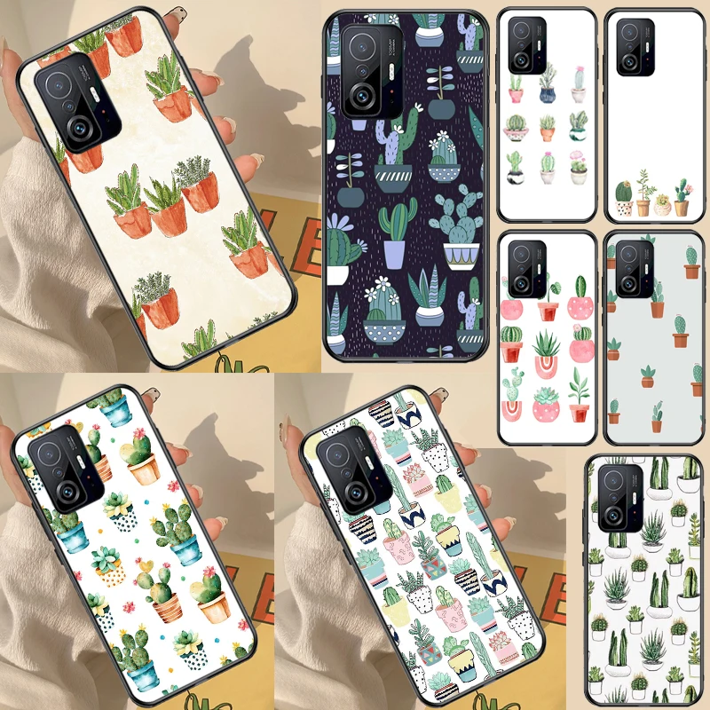 

Чехол с изображением кактуса для POCO X3 X4 Pro M4 M3 X3 GT F1 POCO F3, чехол для Xiaomi 12 11T Pro 12X Mi 11 Lite