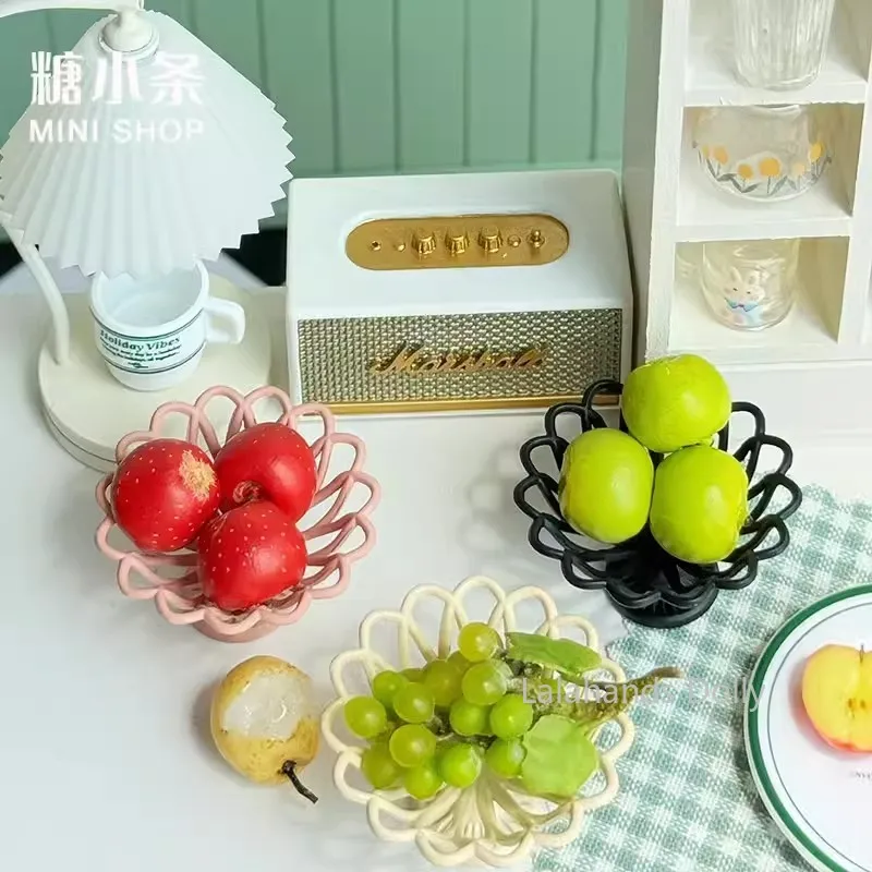 Миниатюрные предметы мебели для кукольного домика, мини фруктовая чаша ...
