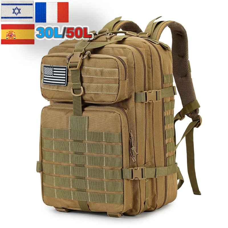 

Туристический военный тактический рюкзак для кемпинга, 30 л/50 л, походные рюкзаки 900D, нейлоновые сумки, водонепроницаемая сумка для походов и охоты на открытом воздухе