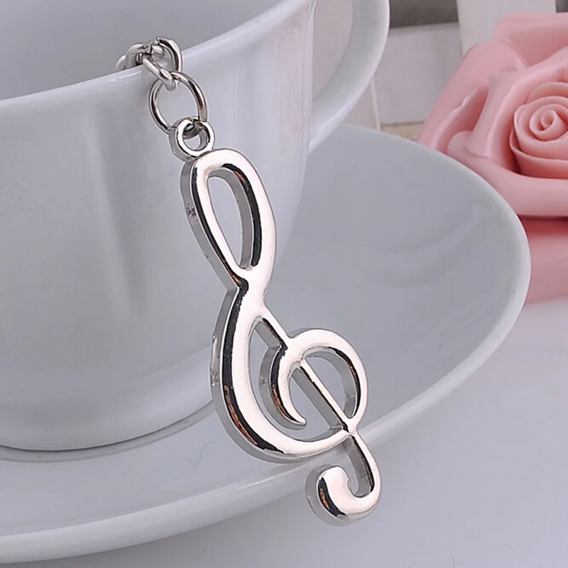 

Fashion Cool Musical Note Key Ring Keyfob Keyring Music Symbol Keychain For Car Metal Music Symbol Key Chains Creative Gifts