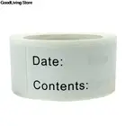 120 шт.рулон Еда ярлыка хранения холодильник с морозильной камерой Еда хранения Дата Содержание наклейки для контейнер олова сумка для косметики упаковка