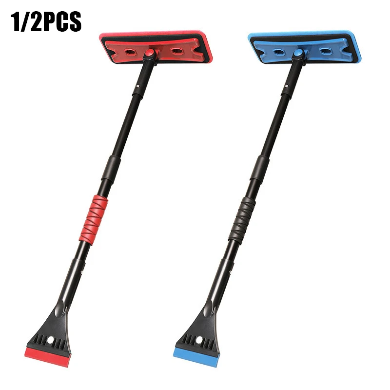 

1/2 Pcs Vehicle Snow Scraper Removable Multi-Function Snow Brush Glass Frost Plate Winter Snow Removal and Deicing Tool