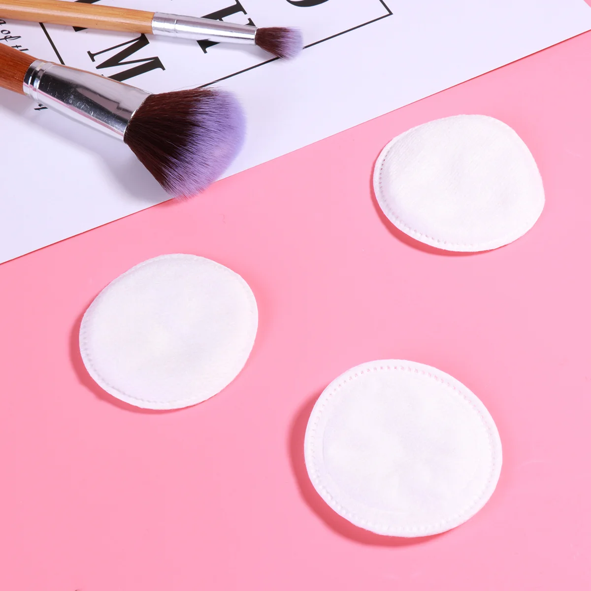 

Cotton Pads Reusable Remover Organic Wipes Flat Rounds Discs Makeup Circles All Face Square Round Natural Polish Nail Pad