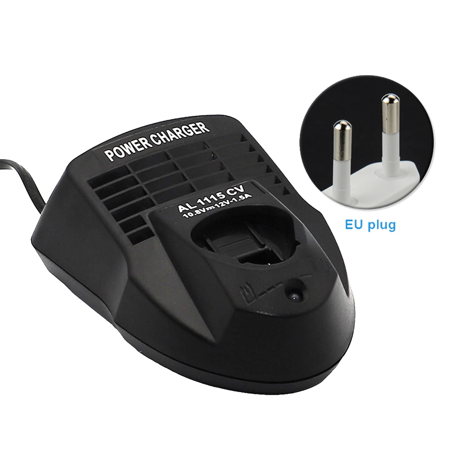 

Durable AL1115CV Power Tool Battery Charger With Indicator Light Electrical Drill EU US Plug Black Portable Fit For Bosch 10.8V