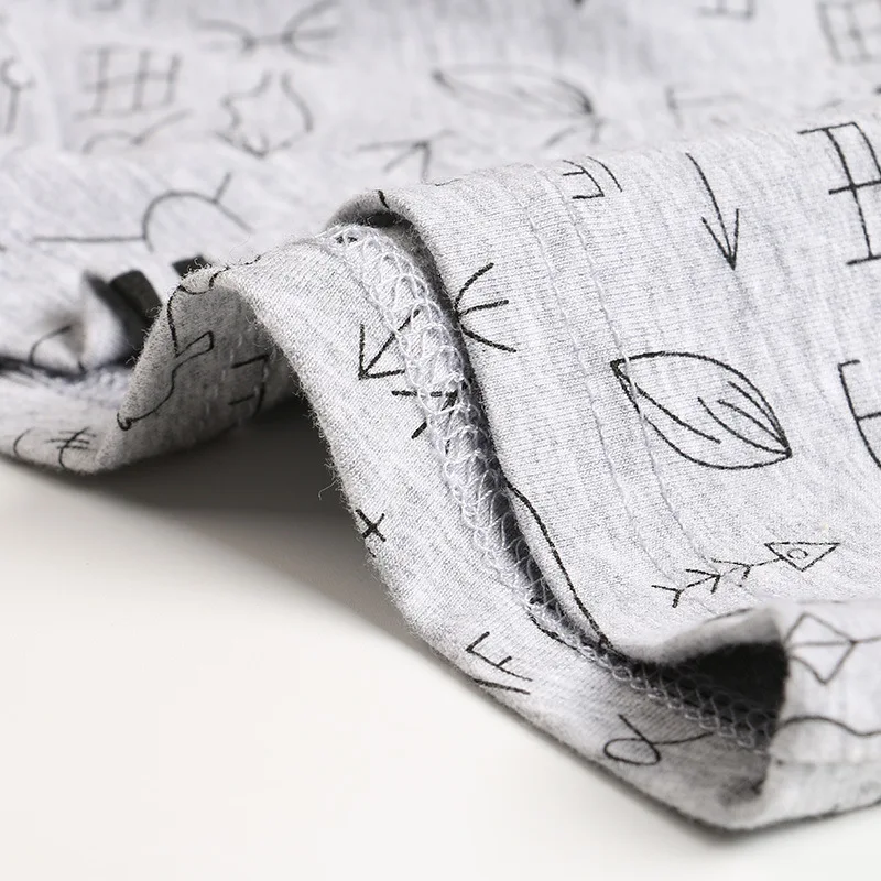 JFUNCY 4 Pcs Men's Cotton Panties Boxer Briefs Set Men Breathable Underpants Soft Male Underwear Fashion Print Man Shorts Gift