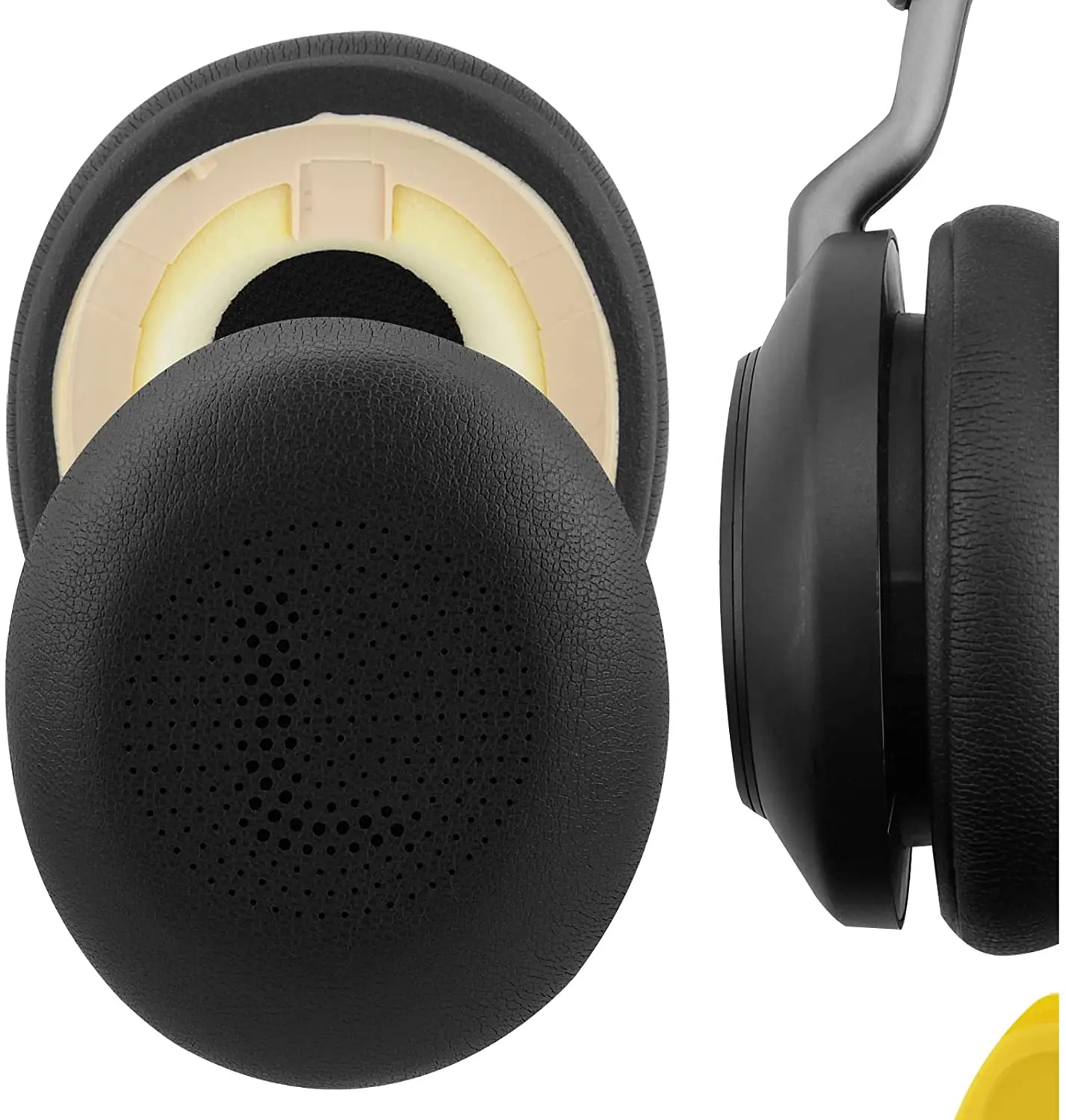 

Сменные амбушюры Geekria QuickFit из Протеиновой кожи ДЛЯ Jabra Evolve2 65 UC, Elite 45h амбушюры для наушников, амбушюры для гарнитуры
