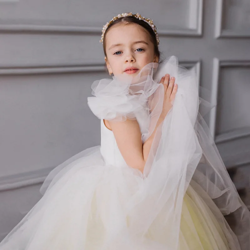 

Детское бальное платье принцессы испанской Лолиты, украшенное бисером, модель на день рождения, одежда для крещения, пасхальные платья для девочек