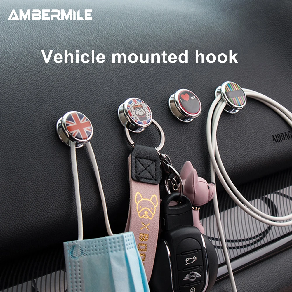 1 шт. Автомобильная наклейка для интерьера застежка кабеля ключ сплав крюк