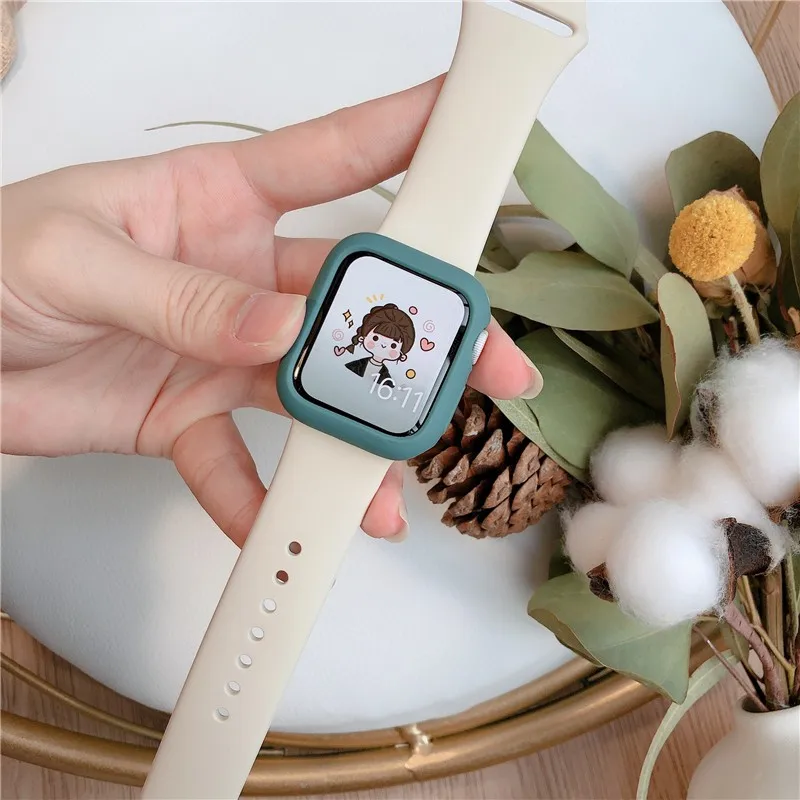 Silicone Band For Apple Watch straps 45mm 44mm 40mm 41mm 42mm-46mm Sport bracelet iwatch series 8 7 6 5 4 3 SE 9 10 Ultra 2 49mm