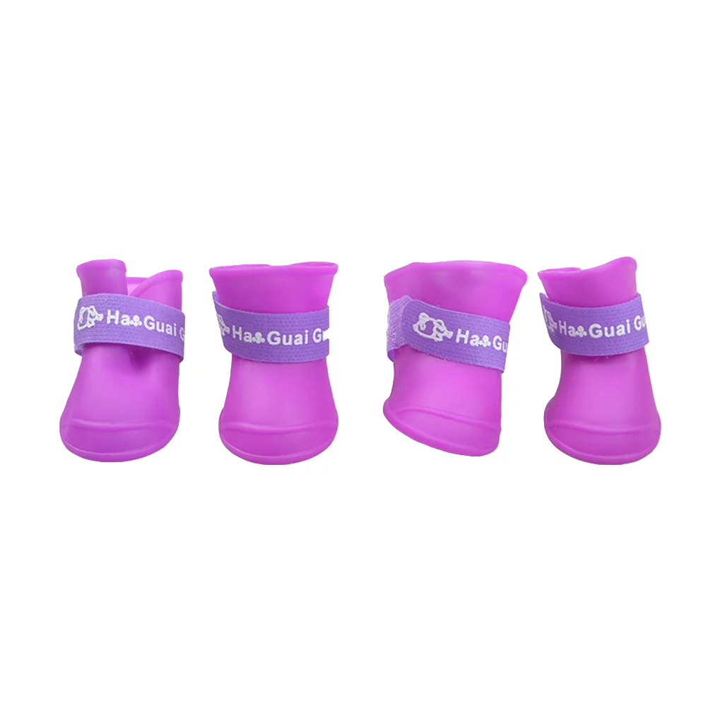 

Dog Shoes Rain Boots Dogs Pet Snow Boot Puppy Paw Rubber Booties Protector Covers Chihuahua Large Doggy Winter Candy Colors Hot