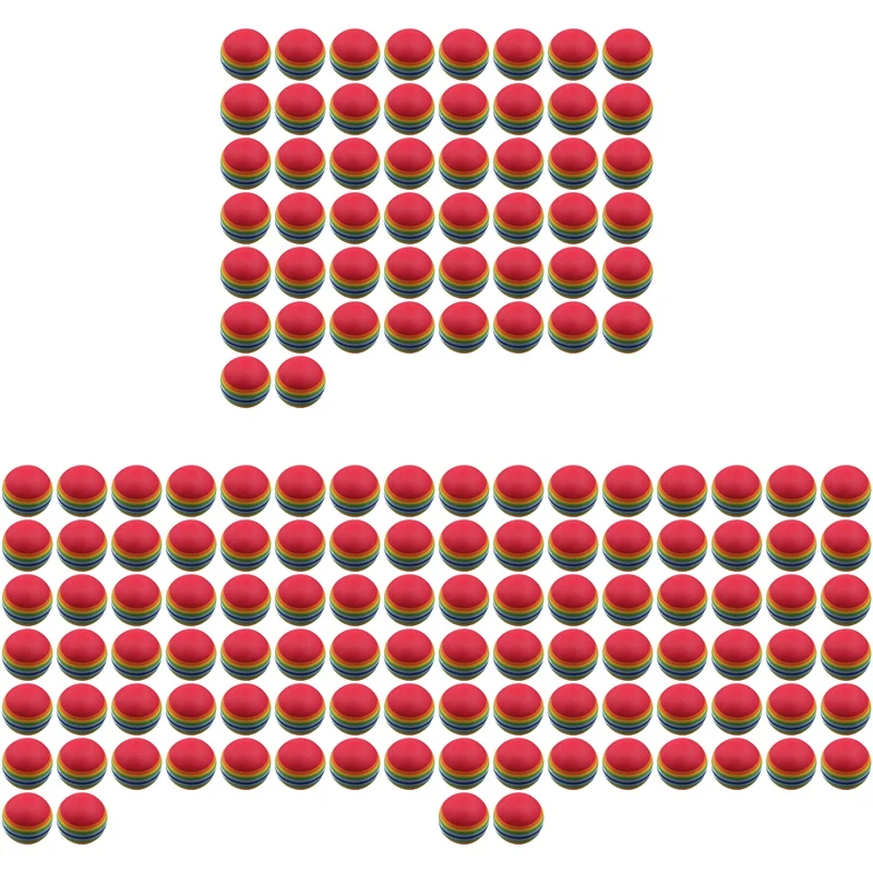 

New-150Pcs Golf Swing Training Aids Indoor Practice Sponge Foam Rainbow Balls