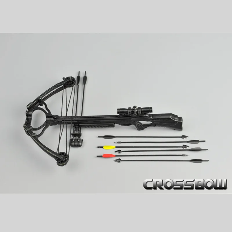 

1:6 Scale Model Figure Accessory Toy 17 cm Compound Crossbow With 8 Arrows For 12 Inch Action Figure Body Doll Accessory