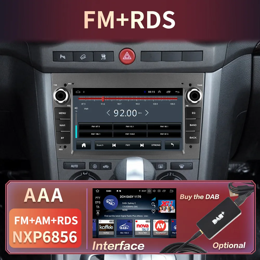 Автомобильное радио-мультимедиа-видеоплеер IPS DSP Android 10 7" 2 Din для Opel, 8 ядер, ОЗУ 8 ГБ, ПЗУ 128 ГБ, GPS-навигация 2din.