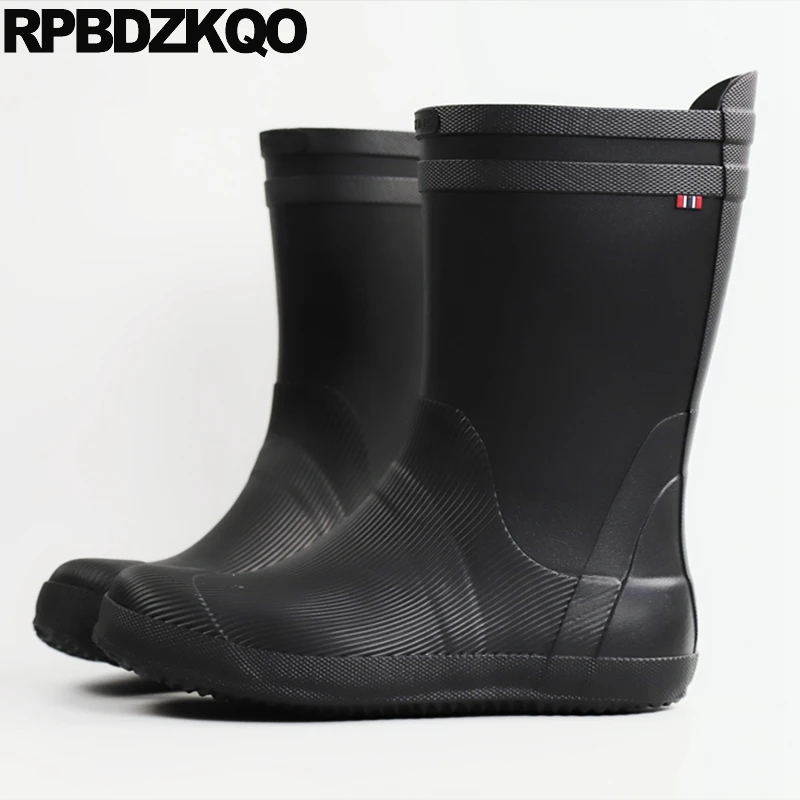 48 13 Boots Fishing Rainboots Rain Rubber Fur Lined Slip On 
